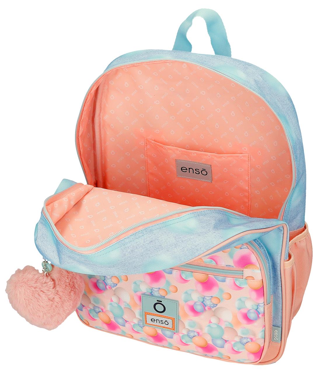 97824T1 MOCHILA ADAP. 38CM. C/CARRO. ENSO BUBBLES