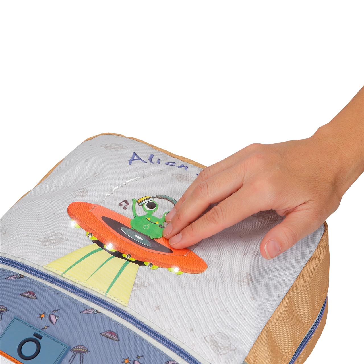 98822V1 MOCHILA ADAP. 28CM. C/CARRO. ENSO ALIEN SPACE