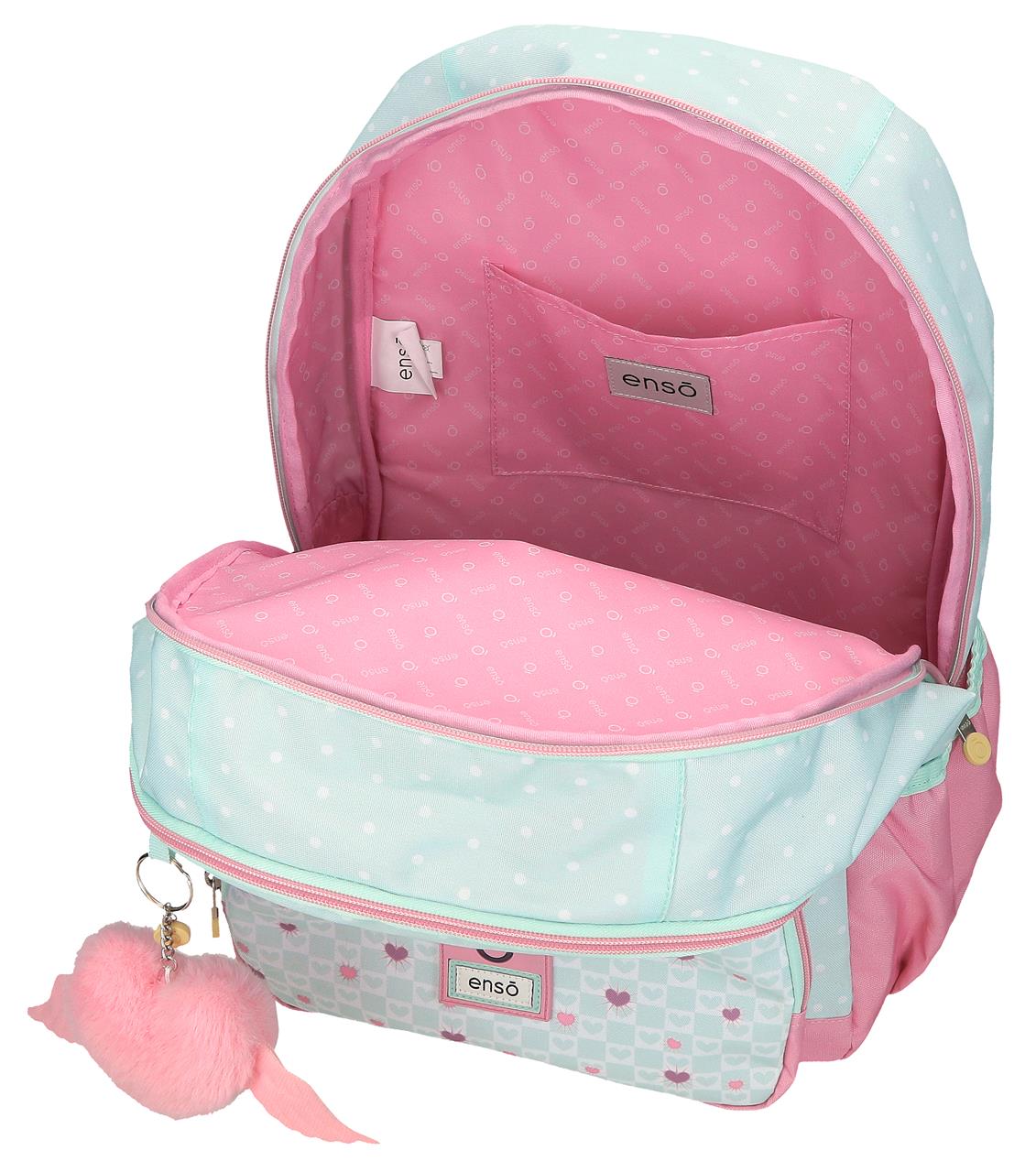 99626T1 ADAP BACKPACK. 44CM 2C. C/CARRO. ENSO HEARTS