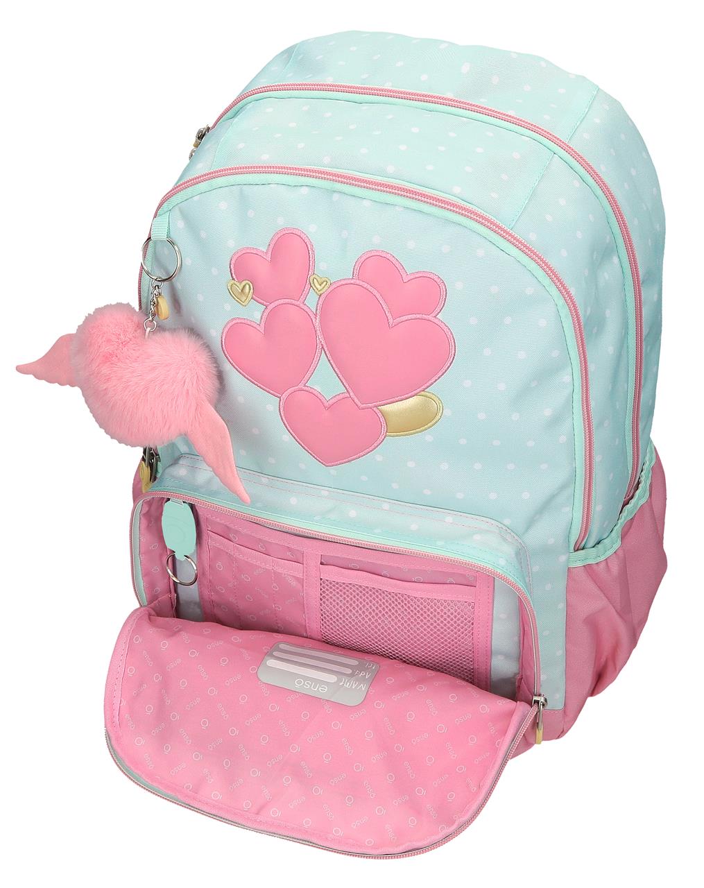 99626T1 ADAP BACKPACK. 44CM 2C. C/CARRO. ENSO HEARTS