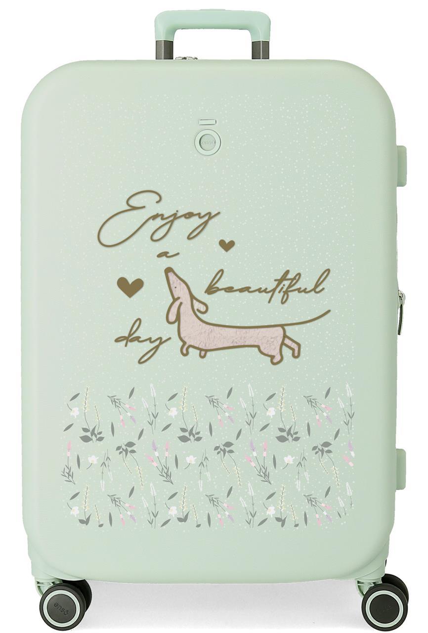 9519224 TROLLEY ABS 70 cm. 4r. ENSO BEAUTIFUL DAY Muntgroen