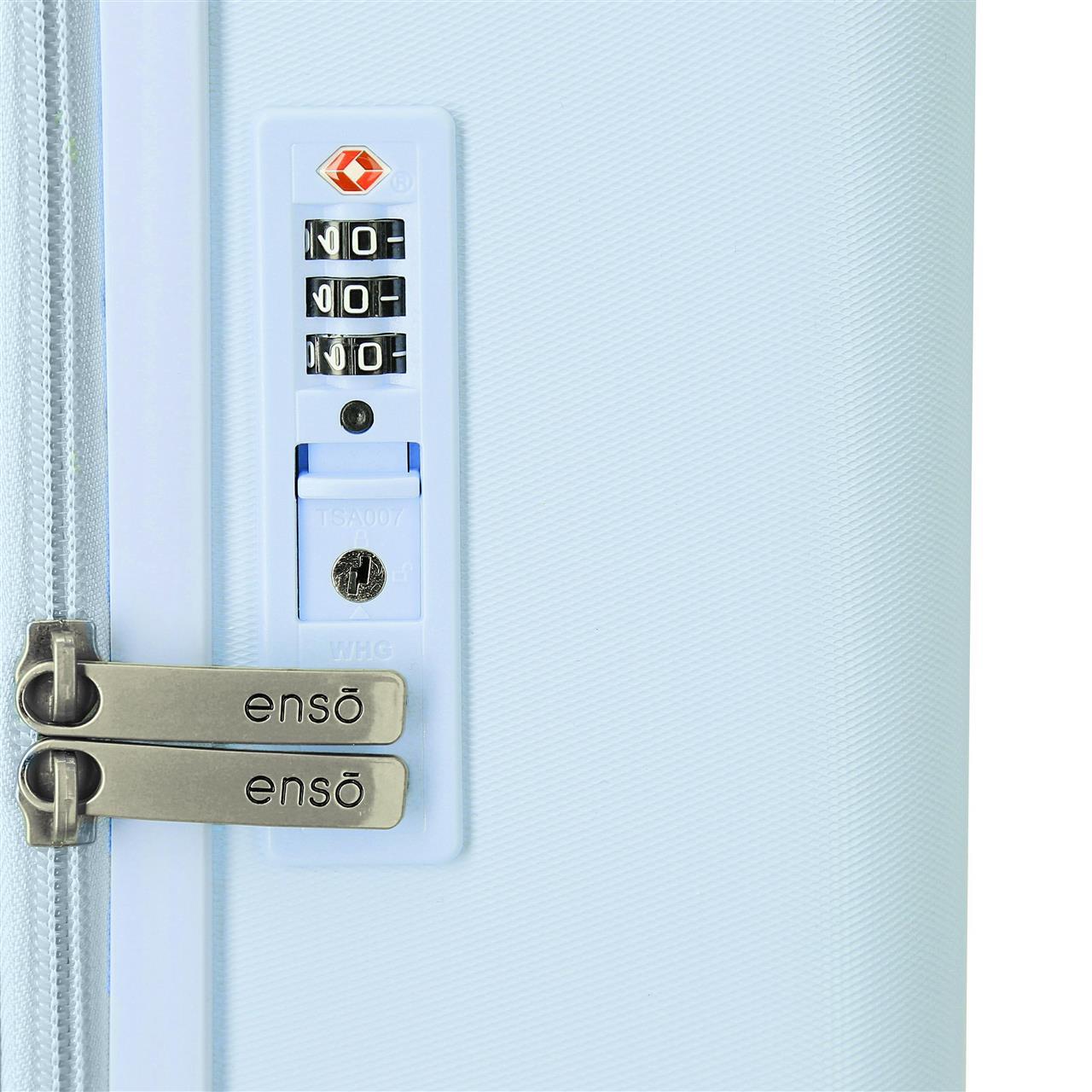 9529121 TROLLEY ABS 55CM. 4r. ENSO Bonjour turquoise