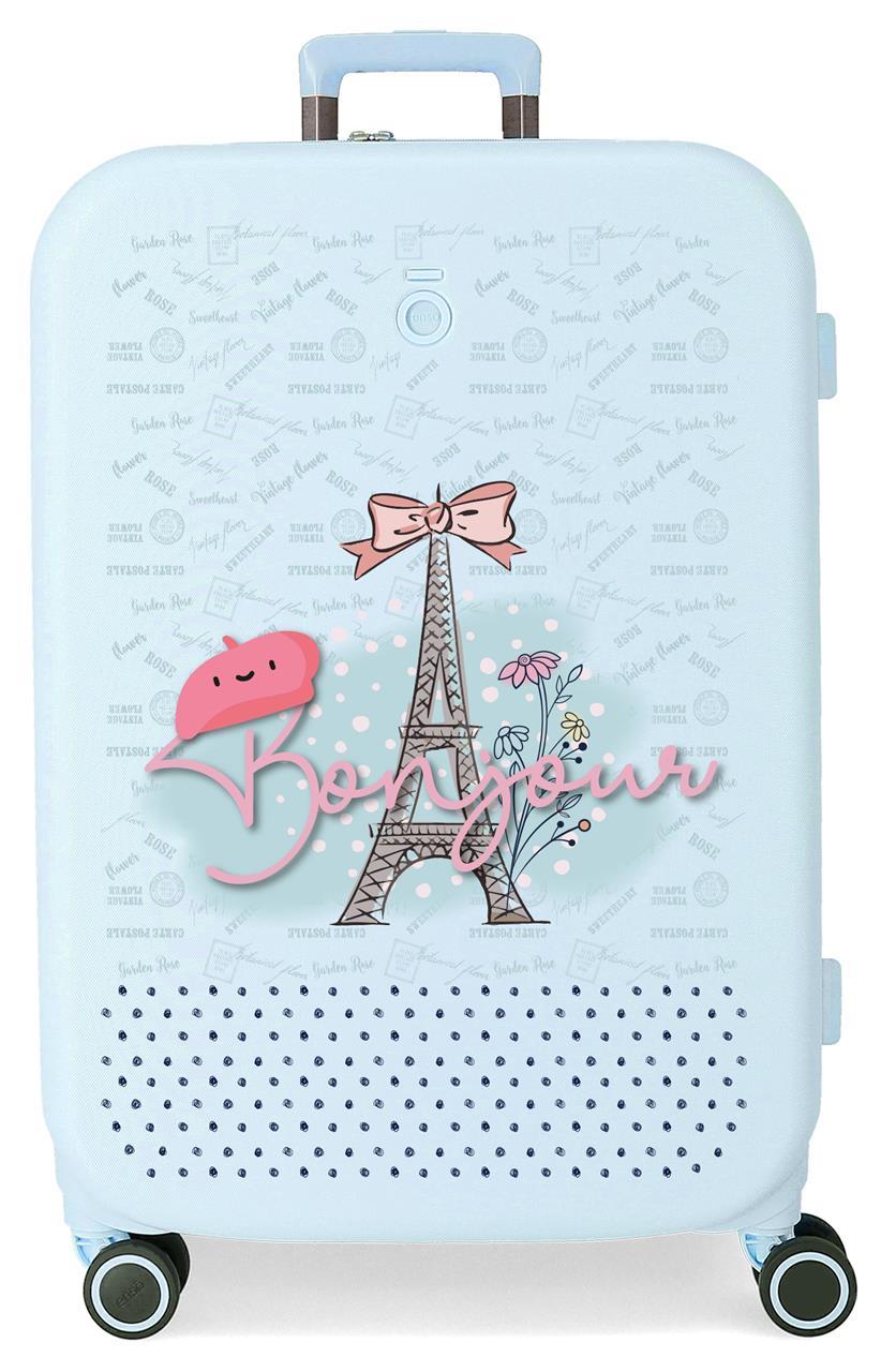 9529221 TROLLEY ABS 70 cm. 4r. ENSO Bonjour turquoise