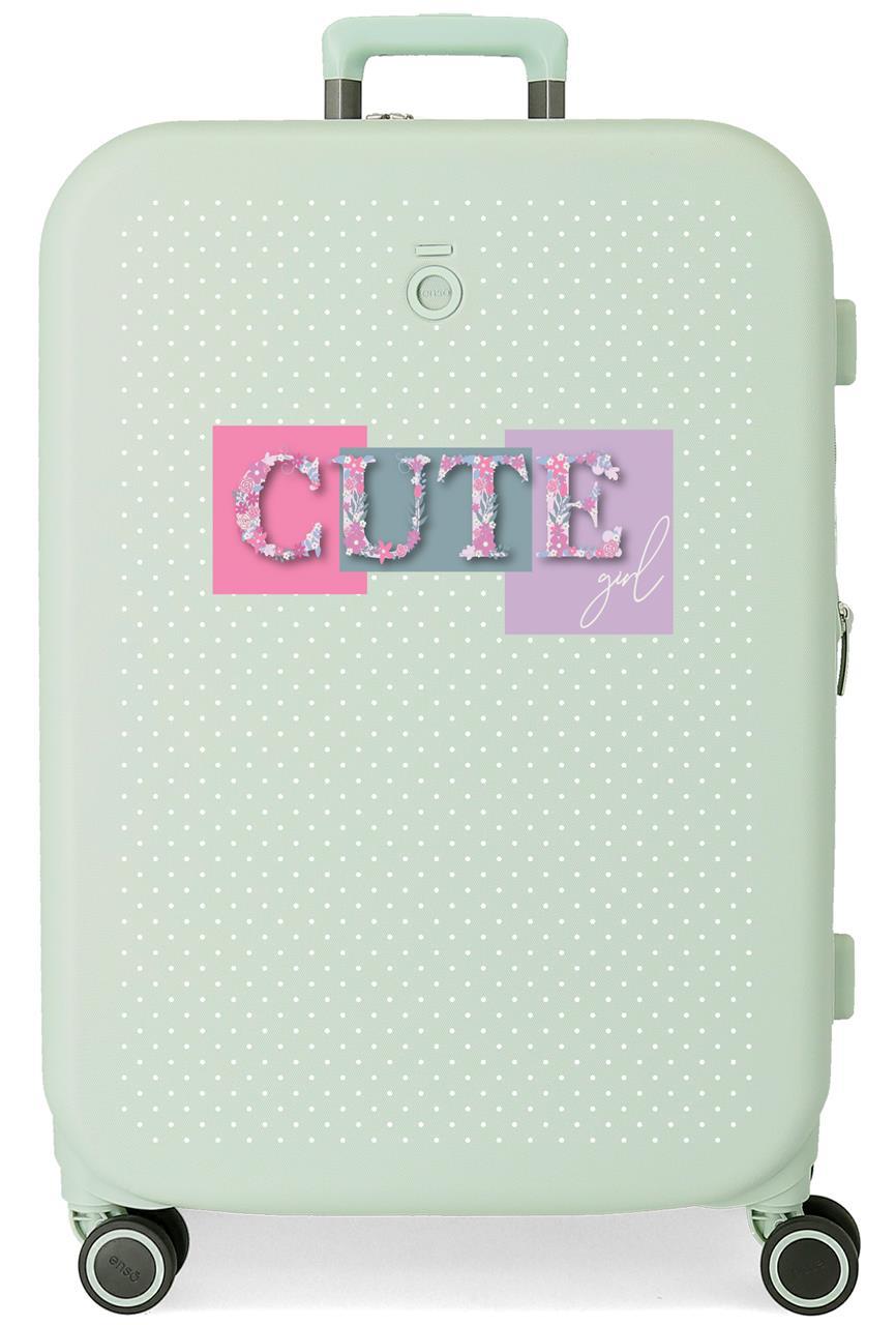 9539224 TROLLEY ABS 70cm. 4r. ENSO CUTE GIRL Mint green