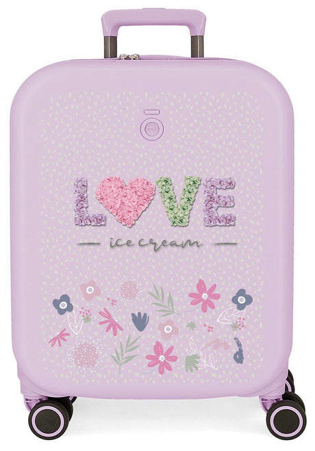 9569123 TROLLEY ABS 55CM. 4r. ENSO LOVE ICE CREAM LILLA