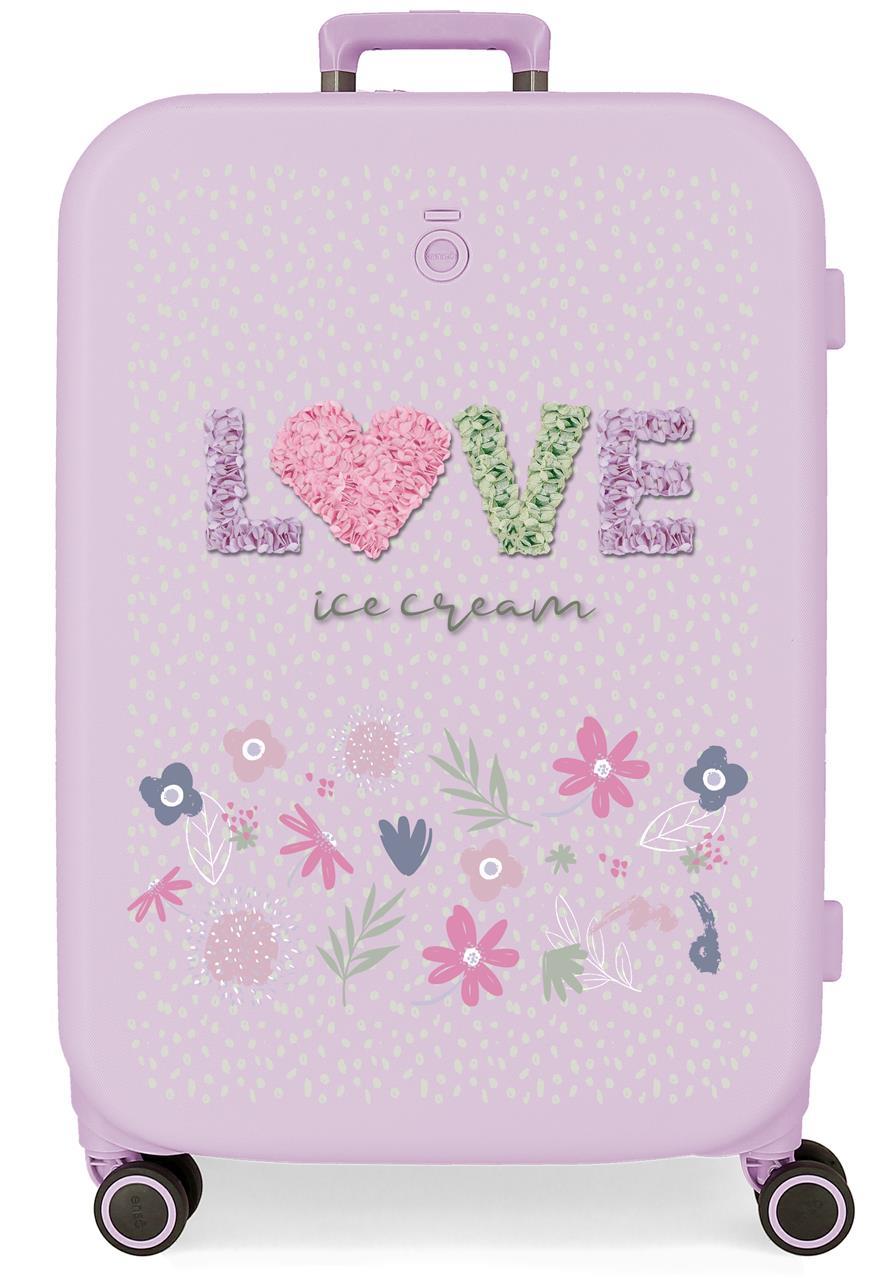 9569223 TROLLEY ABS 70cm. 4r. ENSO LOVE ICE CREAM LILAC