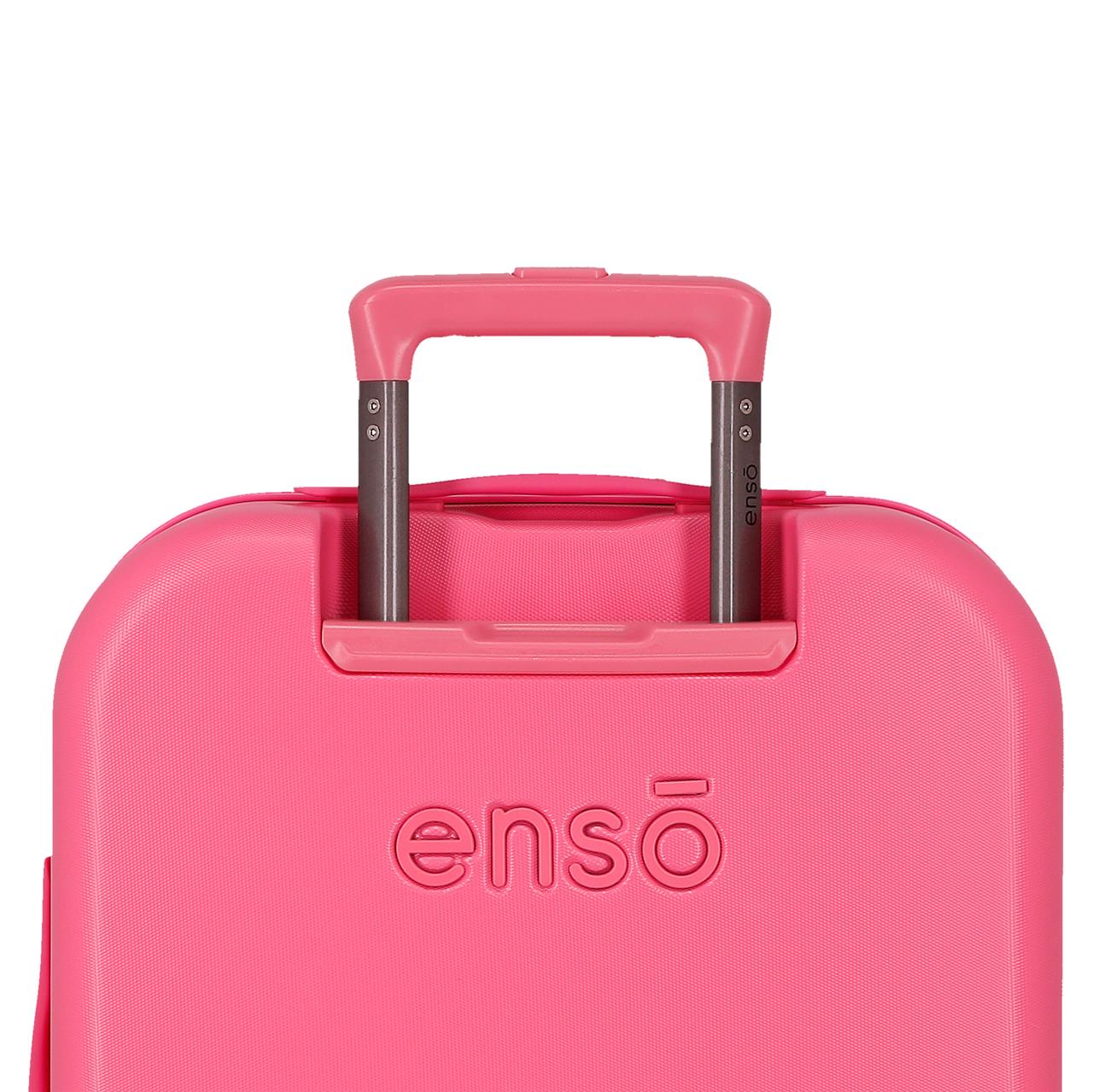 9629125 Trolley ABS 55 cm. 4R. Enso Fuchsia