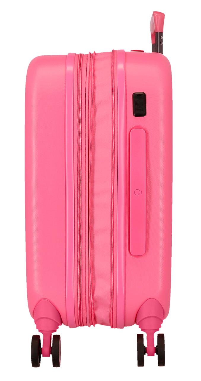 9988621 TROLLEY ABS 55CM.C/EXP.4R. ENSO INTO THE WILD FUCHSIA