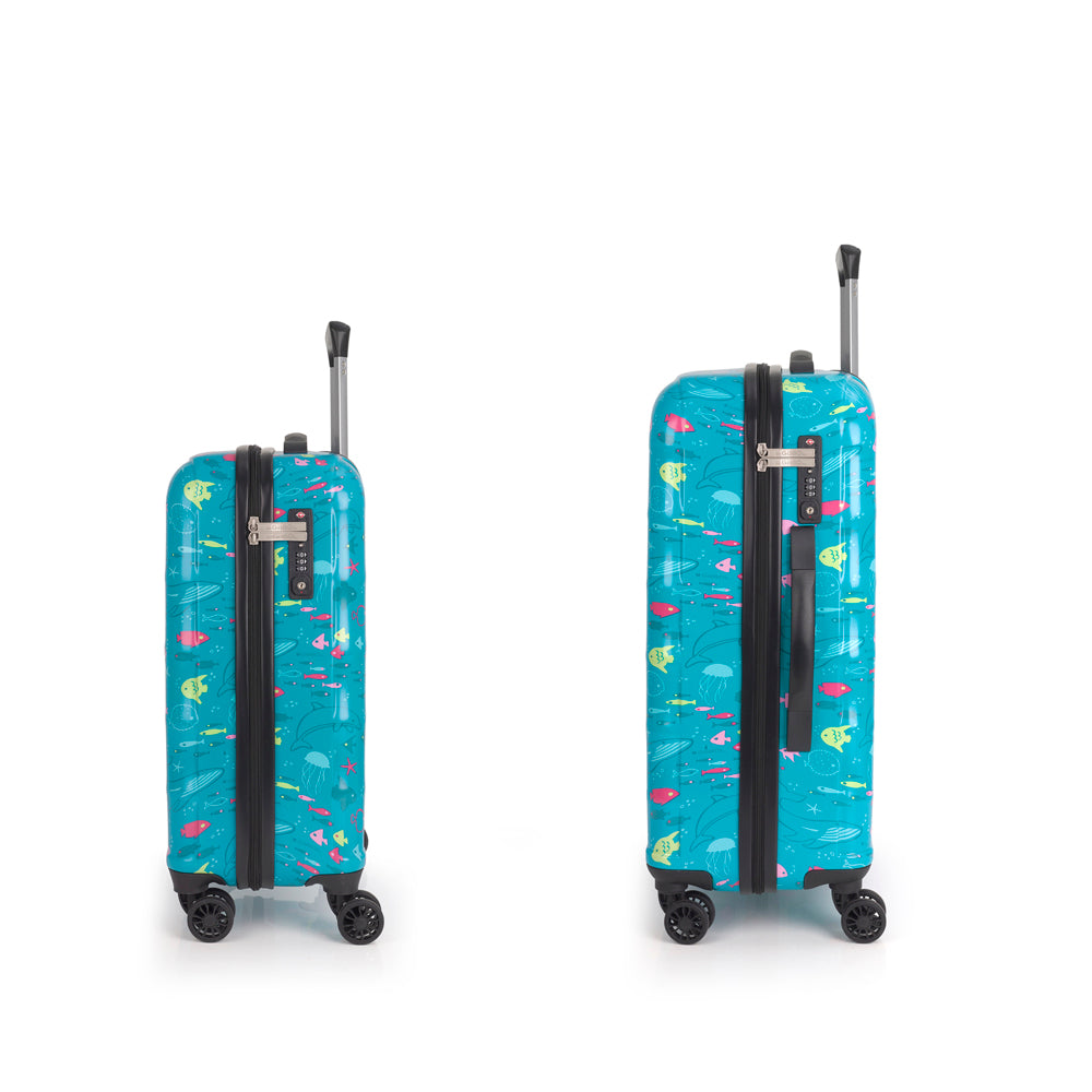 GABOL LOT DE 2 VALISES CABINE ET MEDIUM ACQUA