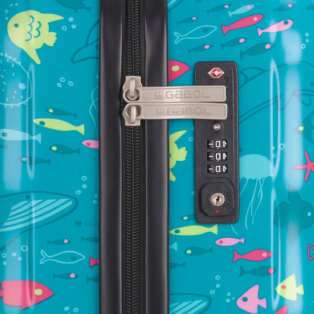 GABOL CABIN AND MEDIUM SUITCASE SET AND NECESER ACQUA