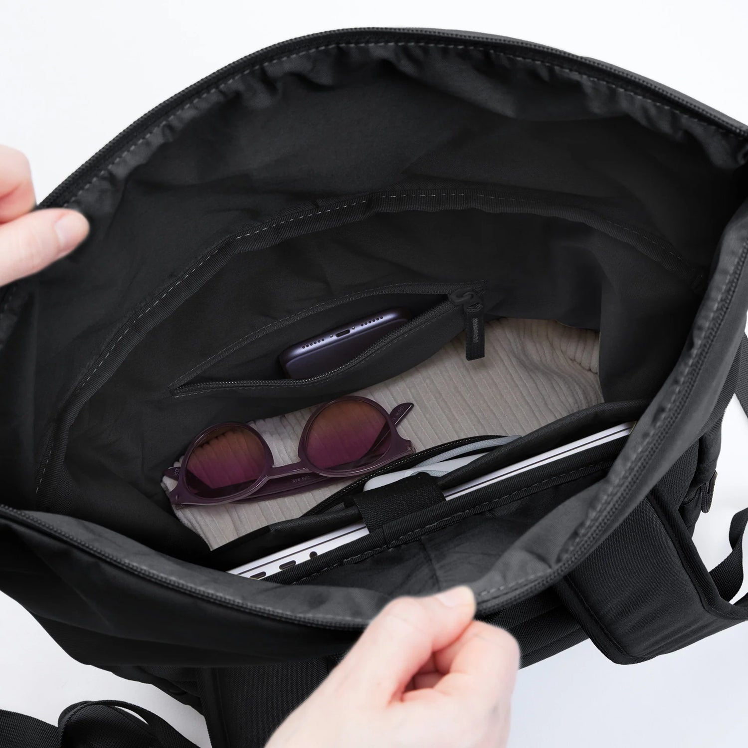 Tenho mochila de bolsa ROLLTOP Monocromático fácil