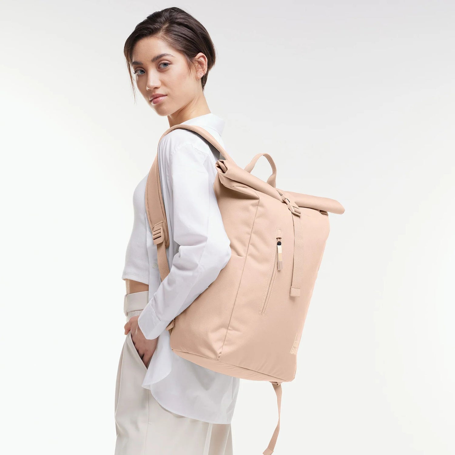 Ich habe Taschen -Rucksack ROLLTOP Einfach monochrom