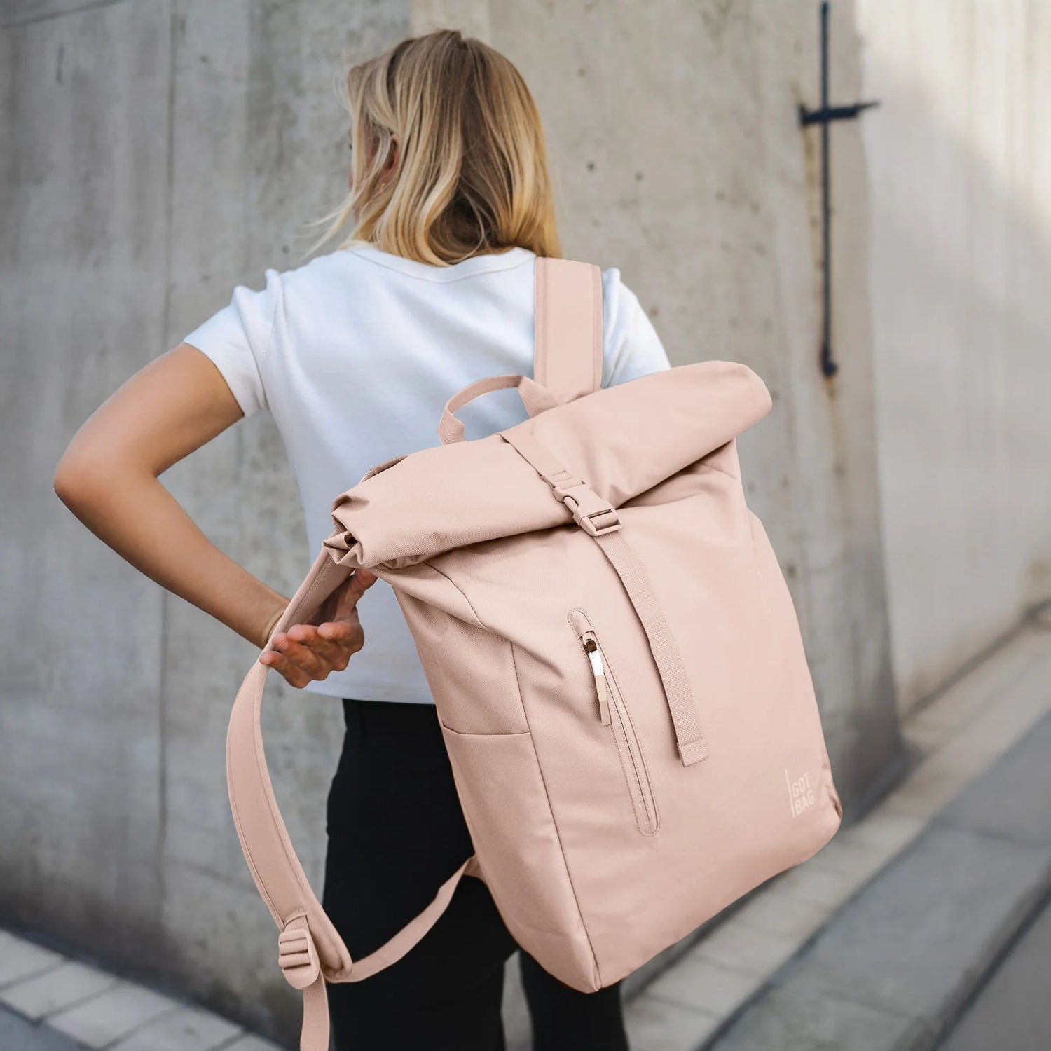 Ich habe Taschen -Rucksack ROLLTOP Einfach monochrom