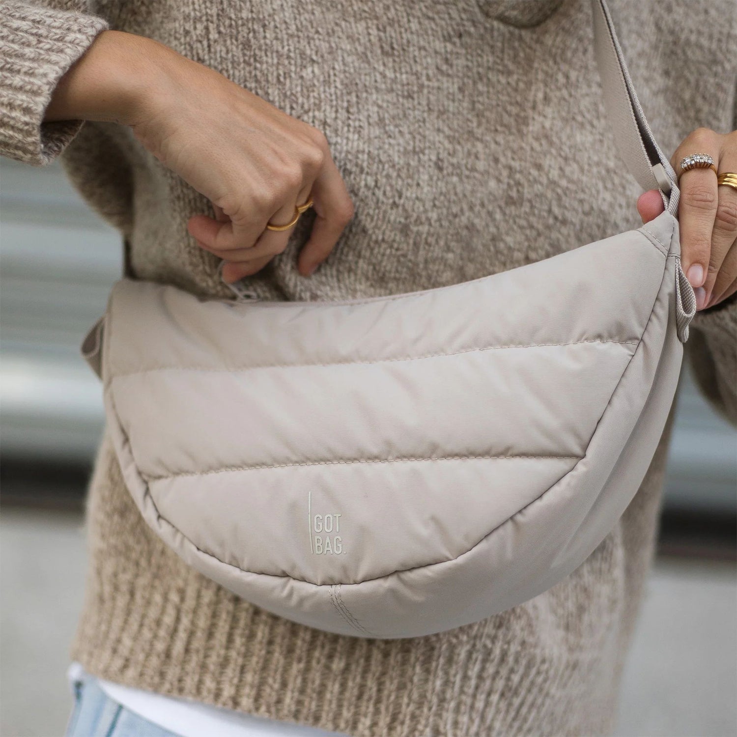 Ich habe Sack Puffer Mondtasche klein