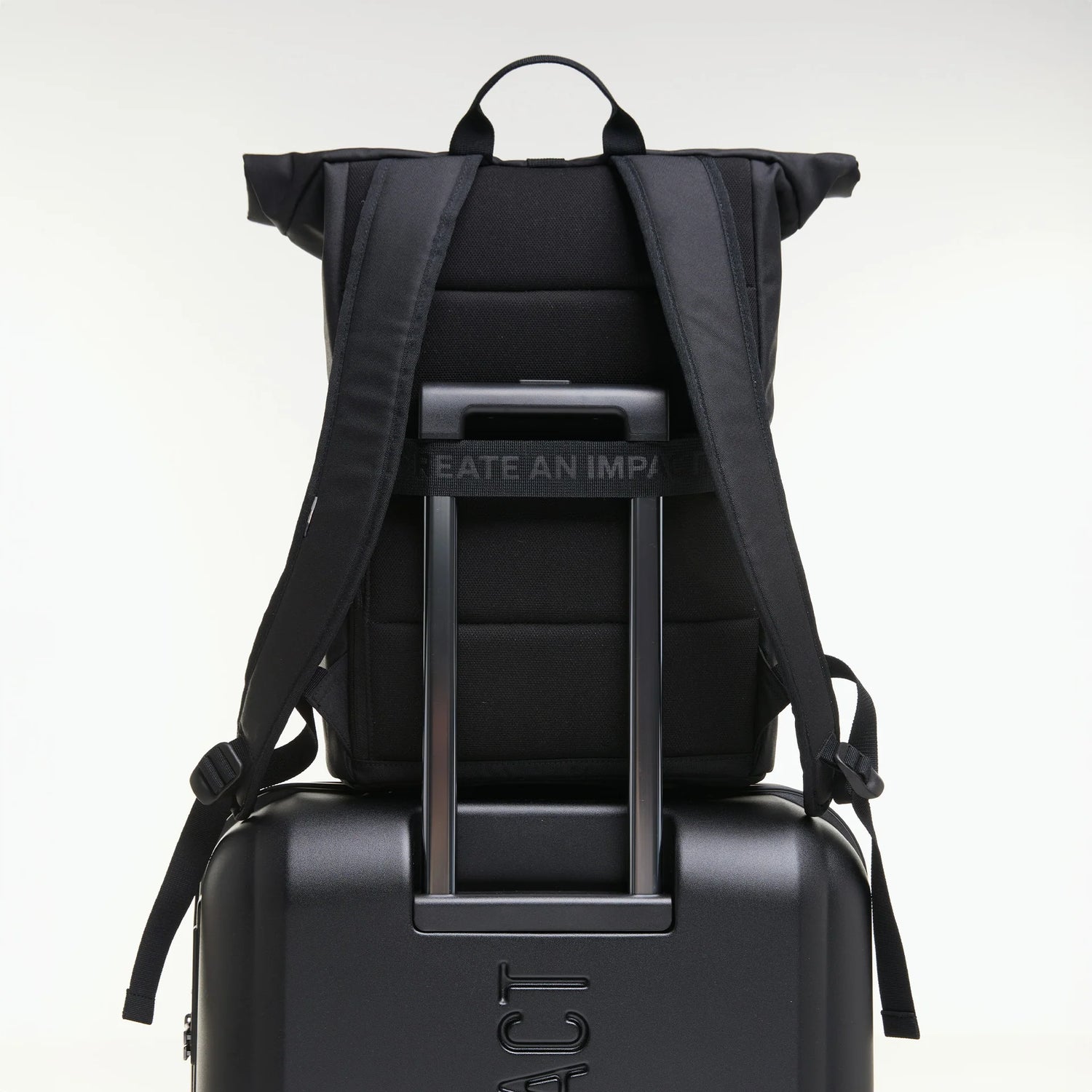 Tenho mochila de bolsa ROLLTOP Monocromático fácil