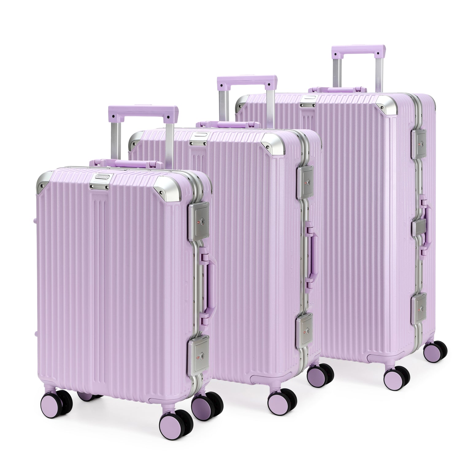 GREENWICH Set of ALUMINUM Suitcases FRAME 55cm/69cm/78cm DOHA
