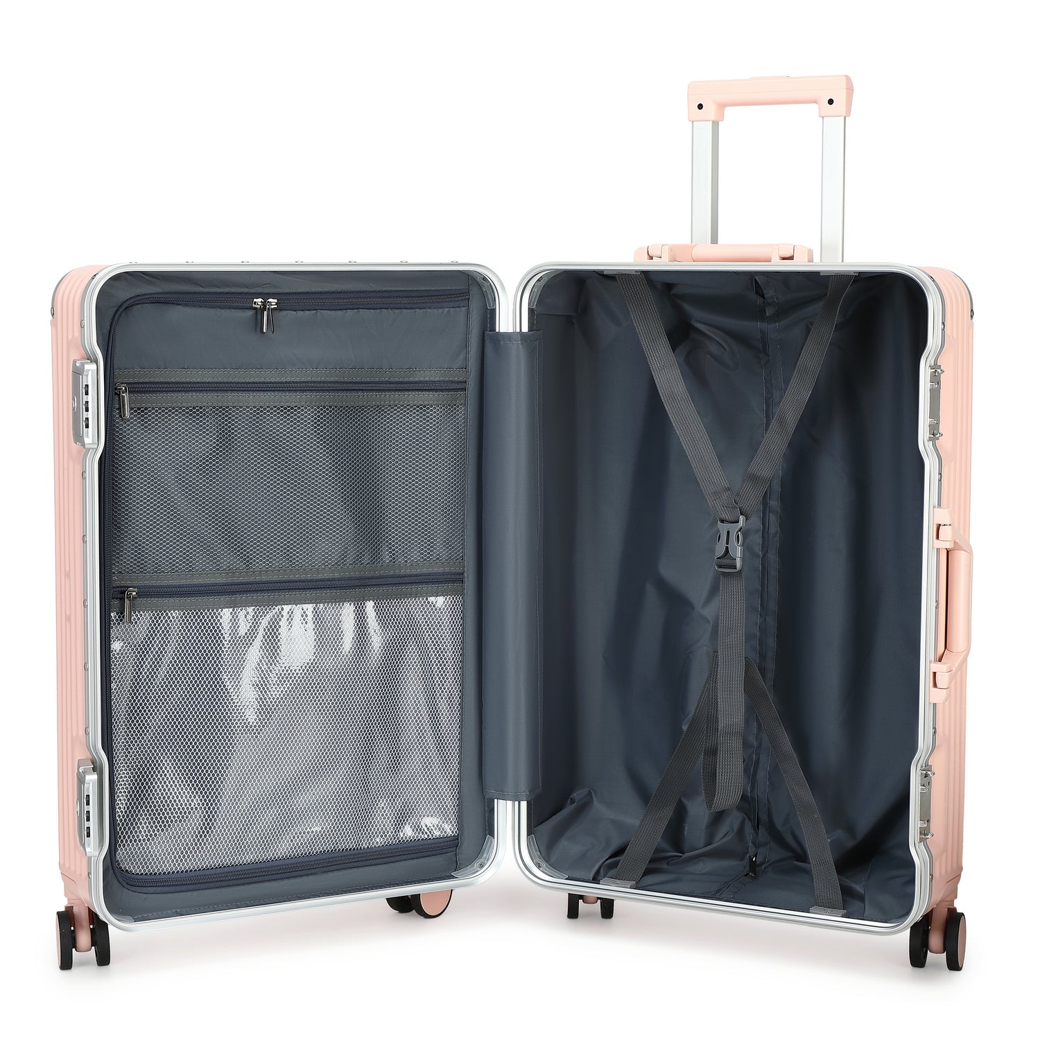 GREENWICH Set von ALUMINIUM-Koffer FRAME 55cm/69cm/78cm DOHA