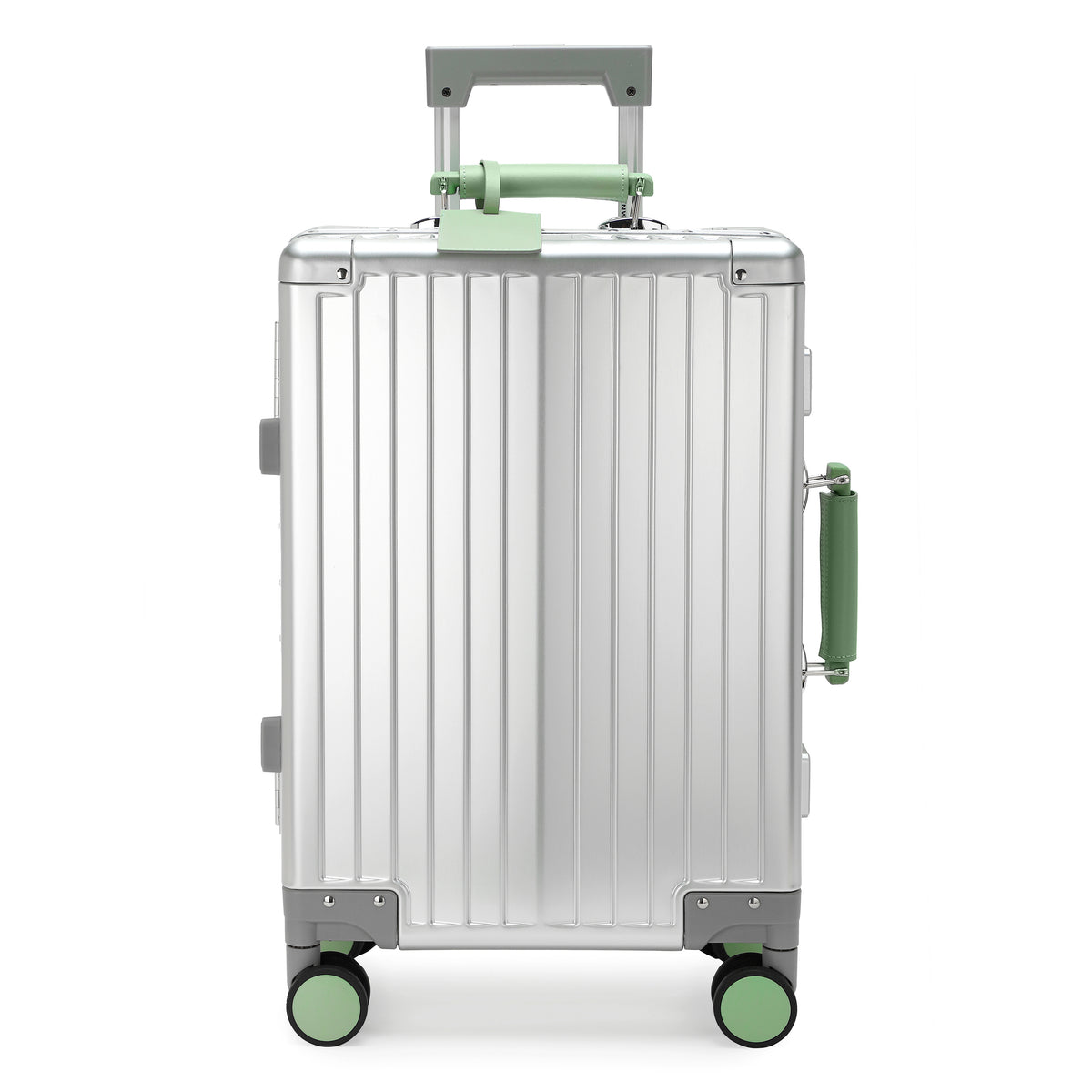 GREENWICH Valise cabine Aluminium avec poignée en cuir végétalien NEW JERSEY