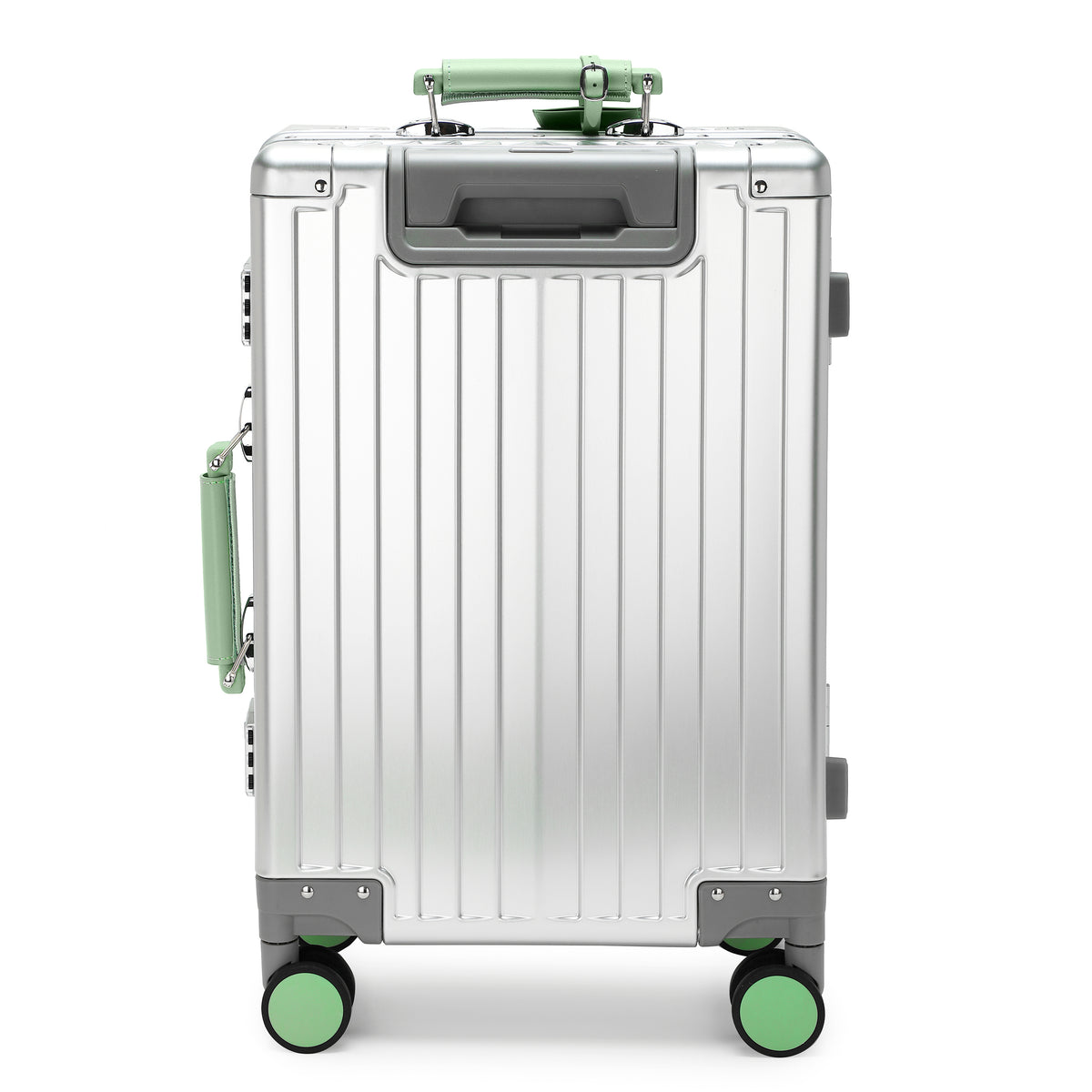 GREENWICH Valise cabine Aluminium avec poignée en cuir végétalien NEW JERSEY