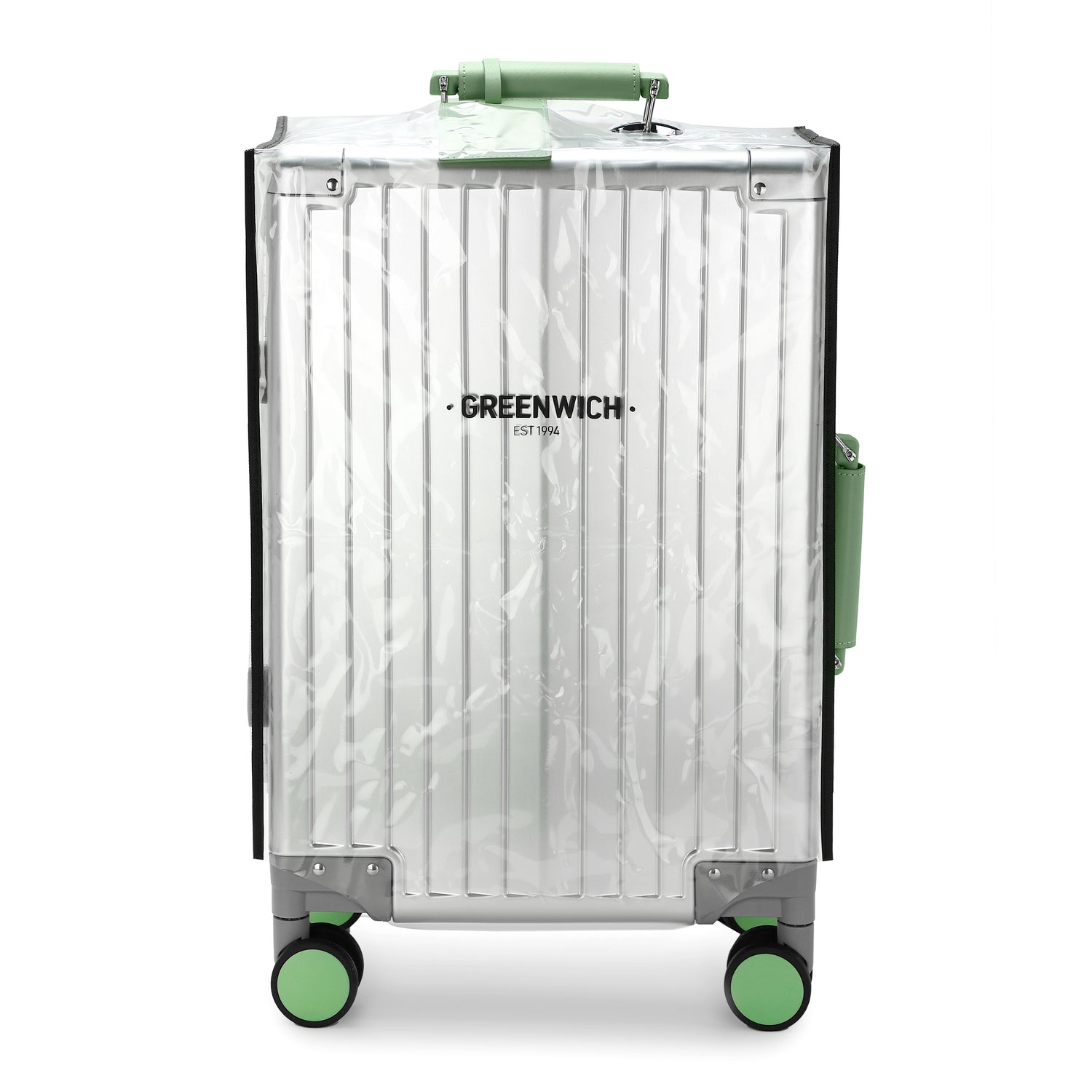 GREENWICH Valise cabine Aluminium avec poignée en cuir végétalien NEW JERSEY