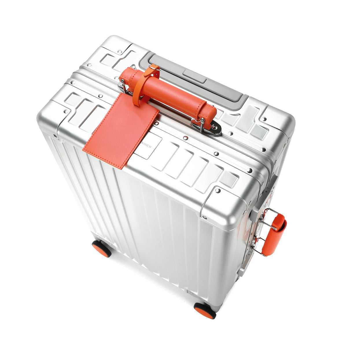GREENWICH Valise cabine Aluminium avec poignée en cuir végétalien NEW JERSEY