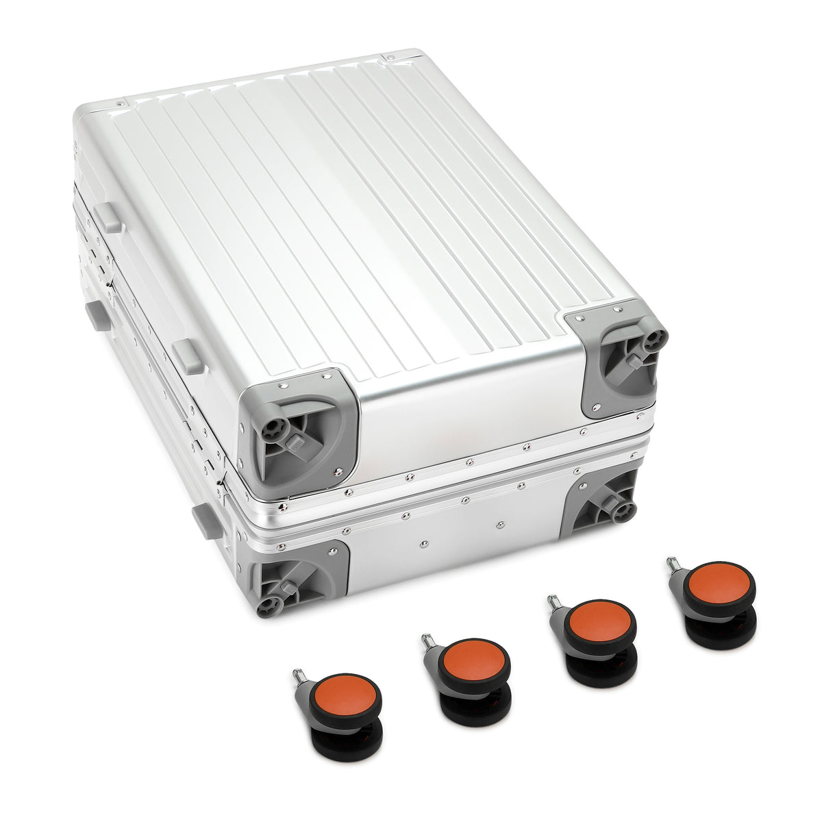 GREENWICH Valise cabine Aluminium avec poignée en cuir végétalien NEW JERSEY