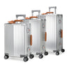 GREENWICH set de maletas Aluminio con asa Piel Vegana NEW YORK 2.0