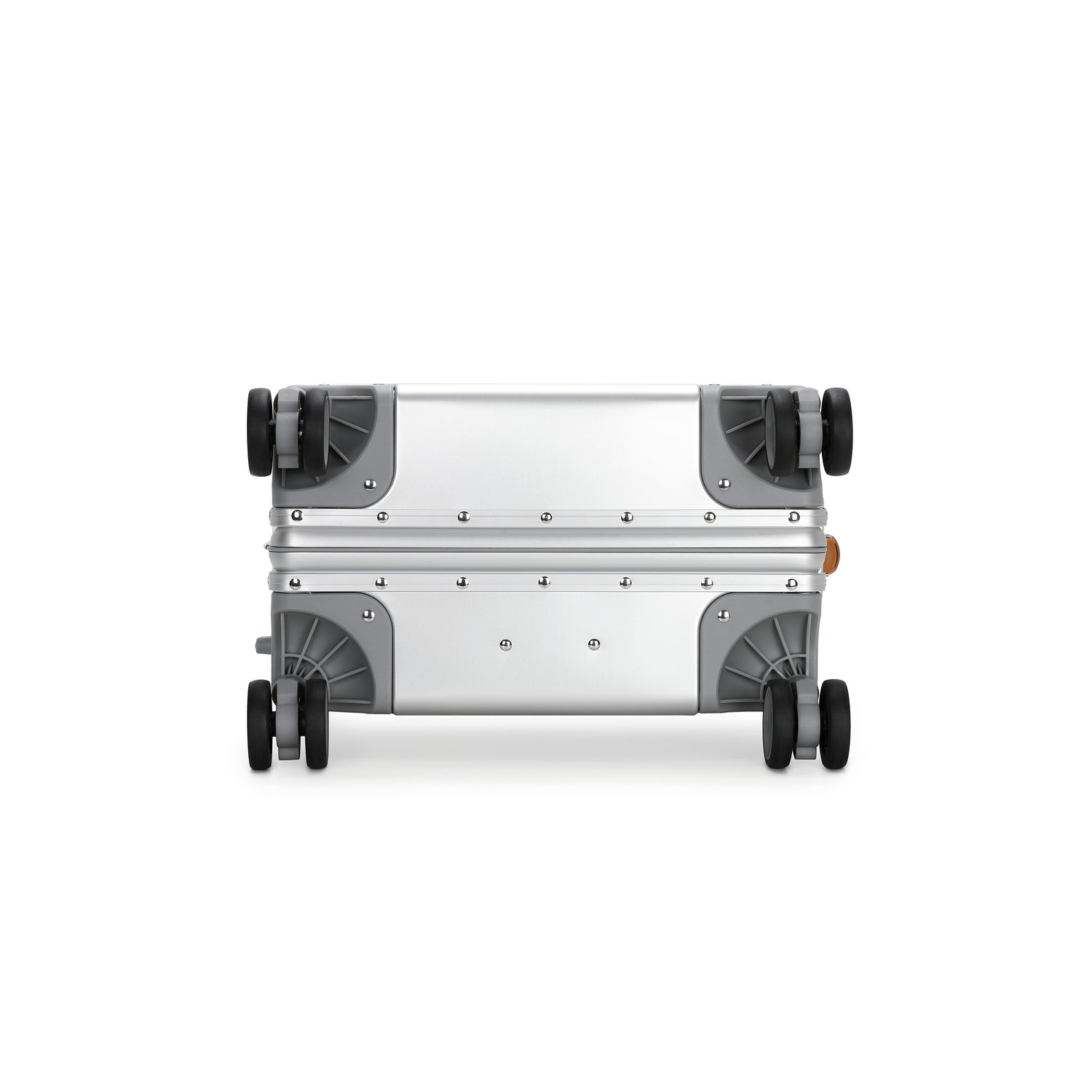 GREENWICH set von Aluminiumkoffern mit Griff aus veganem Leder NEW YORK 2.0