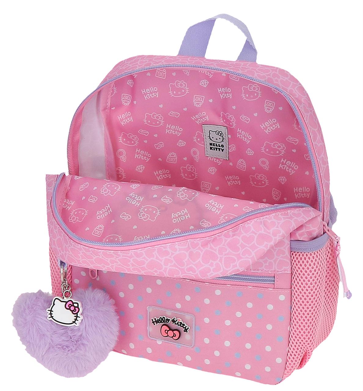 20322T1 Adapte a mochila. 28cm. C/carro. Hello Kitty Hearts & faz