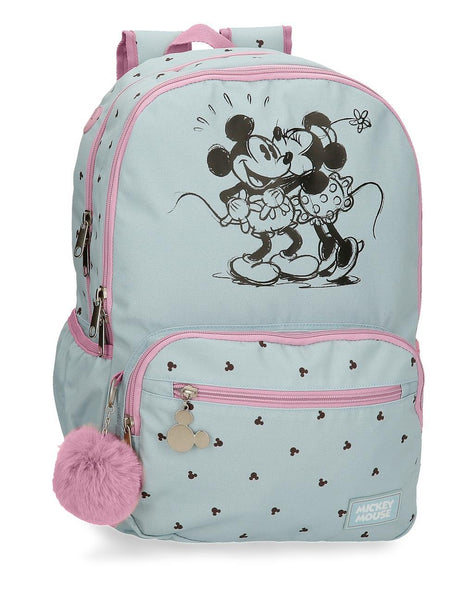 3792721 MOCHILA 44CM 2C. MICKEY Y MINNIE KISSES