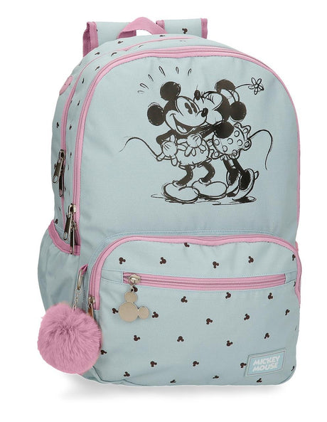 37927D1 MOCHILA ADAP. 44CM 2C. MICKEY Y MINNIE KISSES