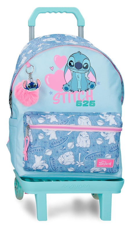 32925V1 ADAP BACKPACK. 44CM. C/CARRO. STITCH HEARTS
