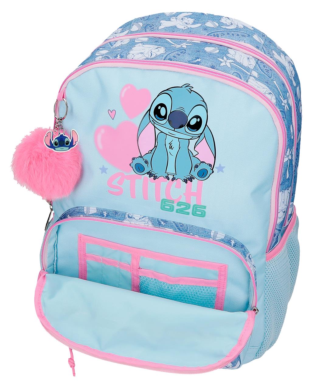32924F1 ADAP BACKPACK. 44CM 2C. STITCH HEARTS