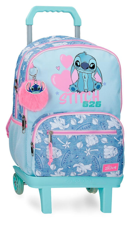 32924V1 ADAP BACKPACK. 44CM 2C. C/CARRO. STITCH HEARTS