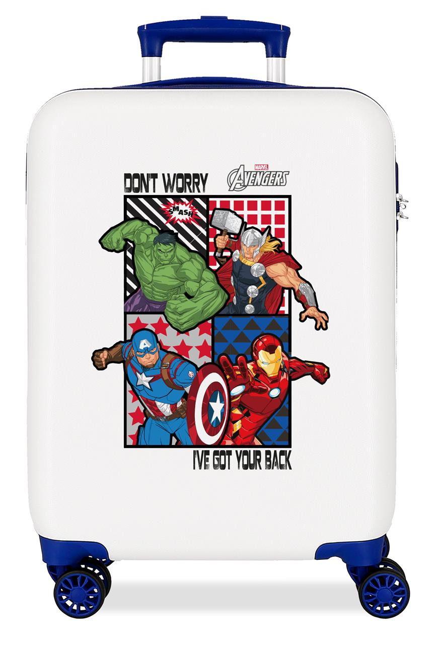 2471166 TROLLEY ABS 55CM. 4r. ALL AVENGERS BIAŁY