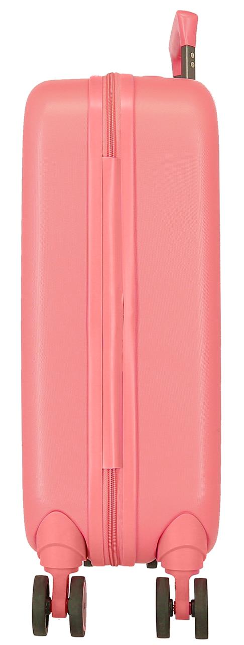 3859126 TROLLEY ABS 55CM.4R.STITCH YOU ARE MAGICAL CORAIL