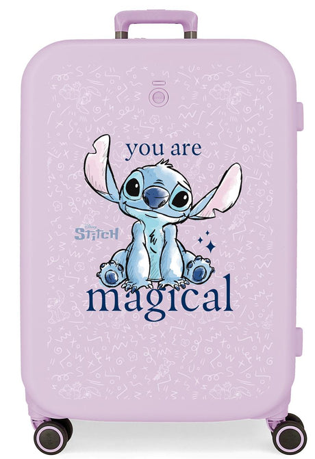 3859223 TROLLEY ABS 70CM.4R.STITCH YOU ARE MAGICAL LILA