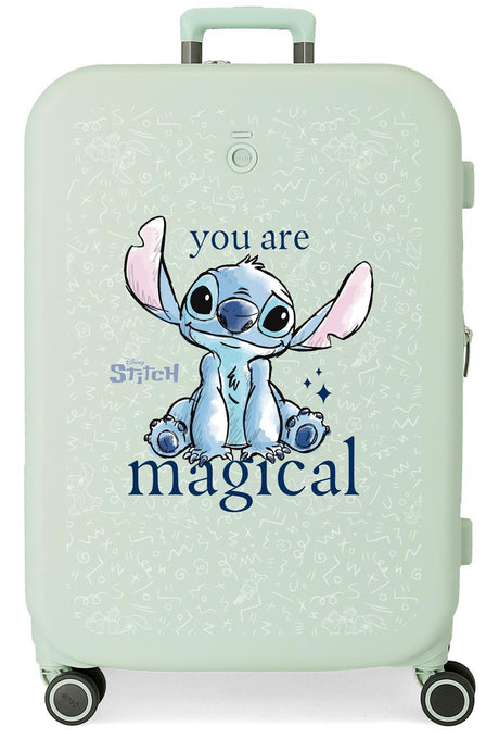 3859227 TROLLEY ABS 70cm.4r.STITCH YOU ARE MAGICAL MINT