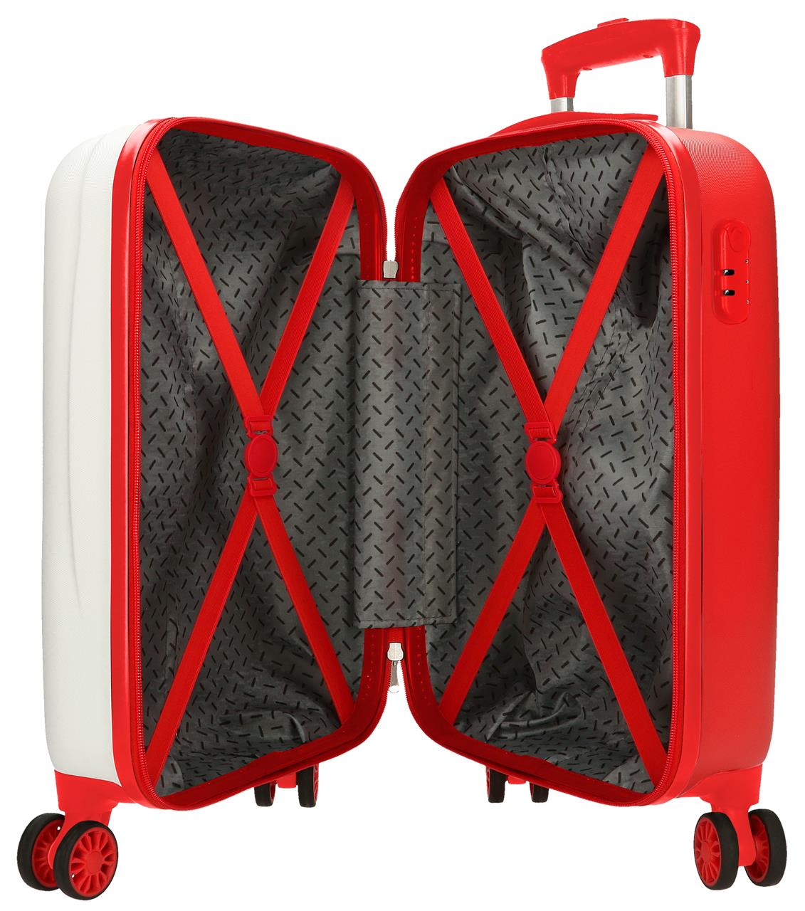 2081342 TROLLEY ABS 50CM. 4R. 101 DALMATIANS WHITE/RED