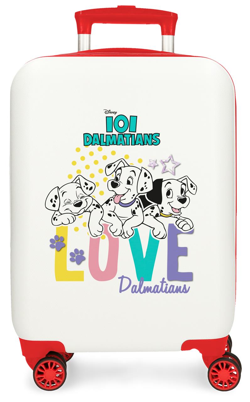 2081342 TROLLEY ABS 50CM. 4R. 101 DALMATIANS WHITE/RED
