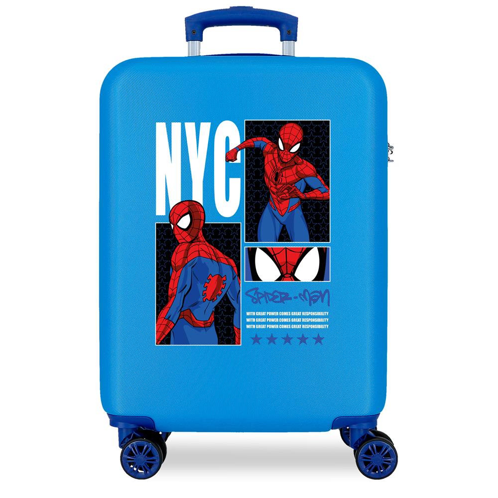TROLLEY ABS 55CM.4R. SPIDERMAN GREAT POWER BLU C.100