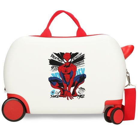 VALIGIA INFERIOREABS 4R.(2 MULTI.) 45CM. SPIDERMAN BIANCO INCREDIBILE