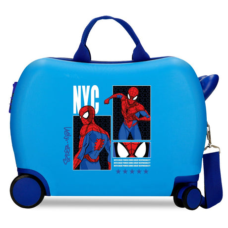 INF.ABS Kuffert 4R.(2 MULTI.) 50CM. SPIDERMAN STOR KRAFT BLÅ