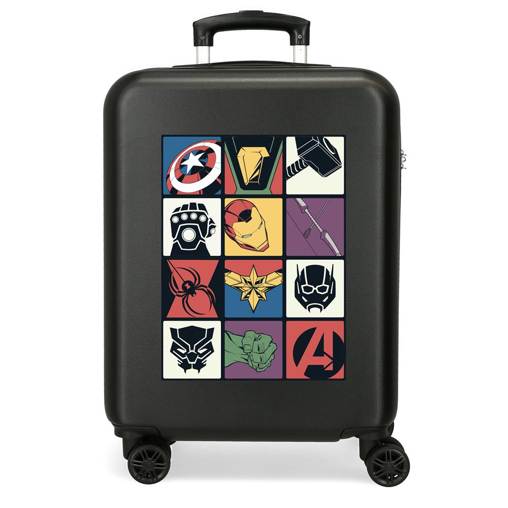 TROLLEY ABS 55CM.4R. ICONE AVENGERS NERO C.100