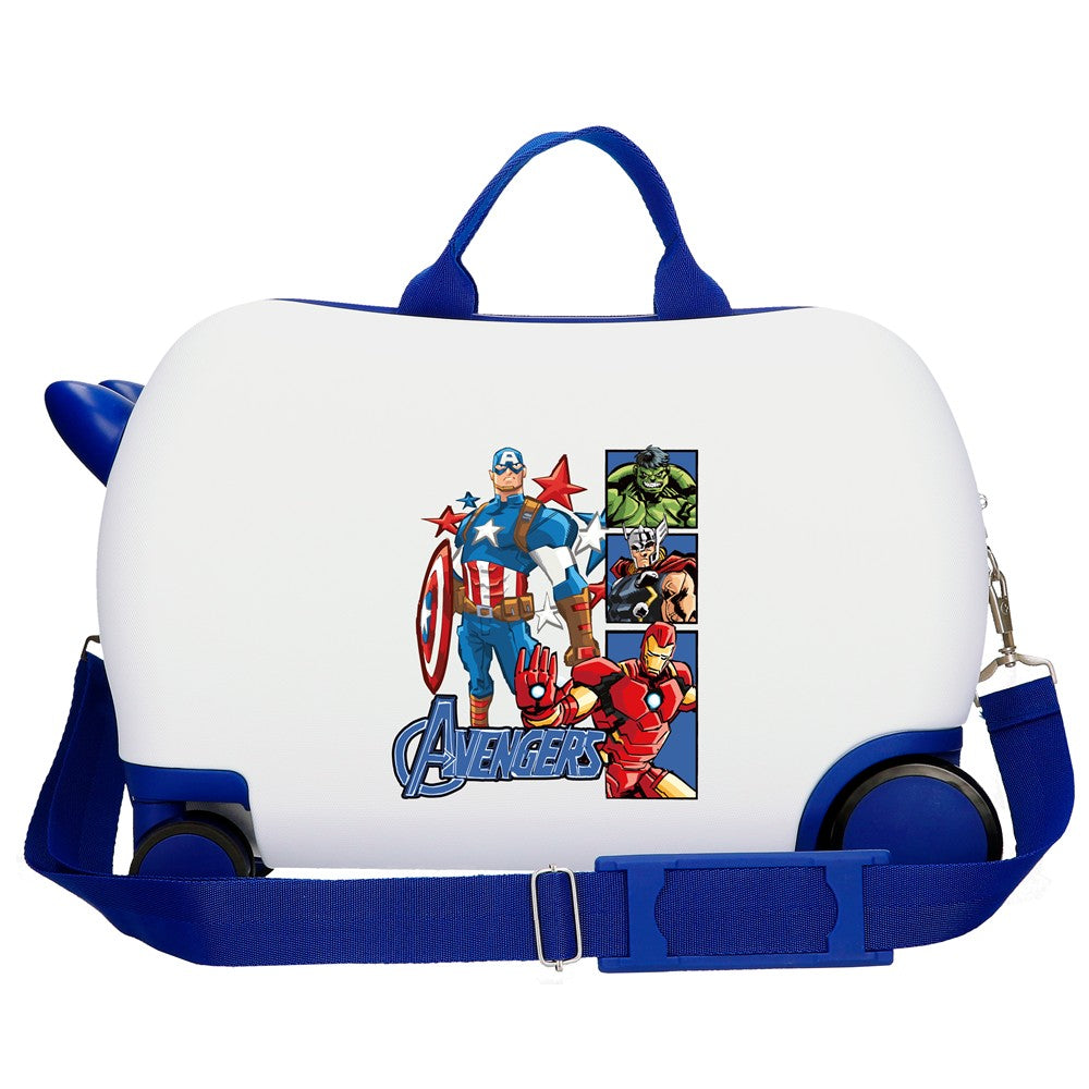 LOWER SUITCASEABS 4R.(2 MULTI.) 45CM. AVENGERS WHITE-BLUE C.10