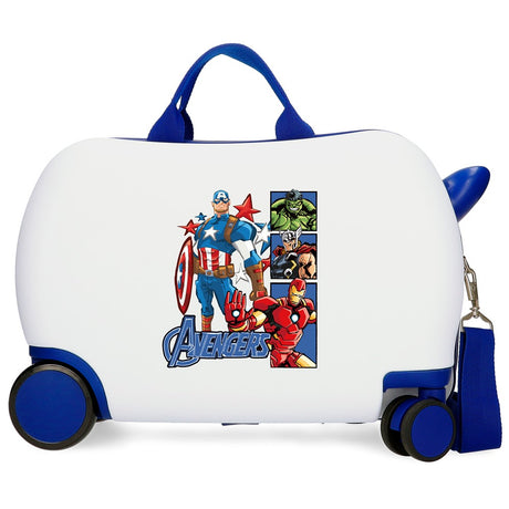 VALIGIA INFERIOREABS 4R.(2 MULTI.) 45CM. AVENGERS BIANCO-BLU C.10