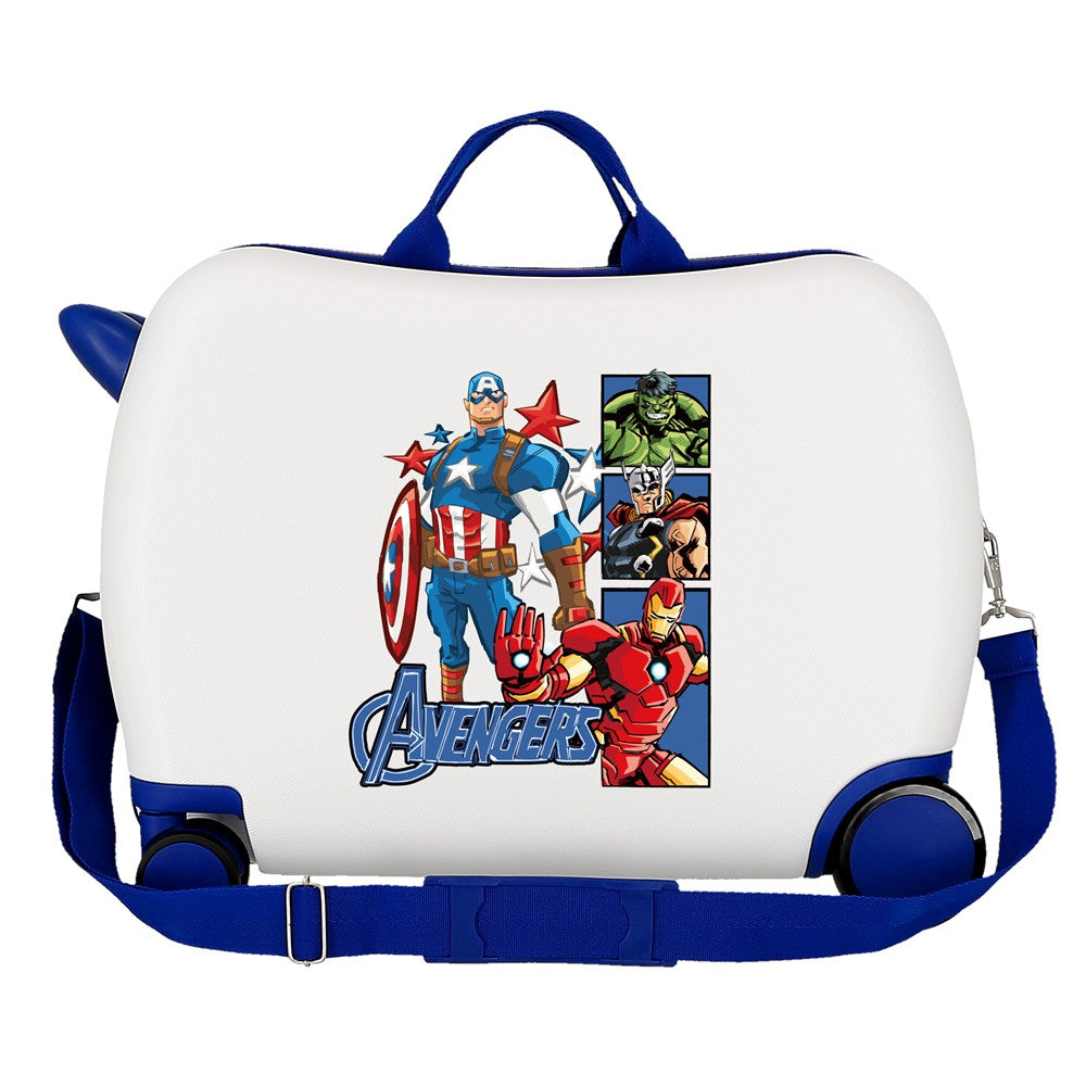 VALIGIA INFERIOREABS 4R.(2 MULTI.) 50CM. AVENGERS BIANCO-BLU C.11