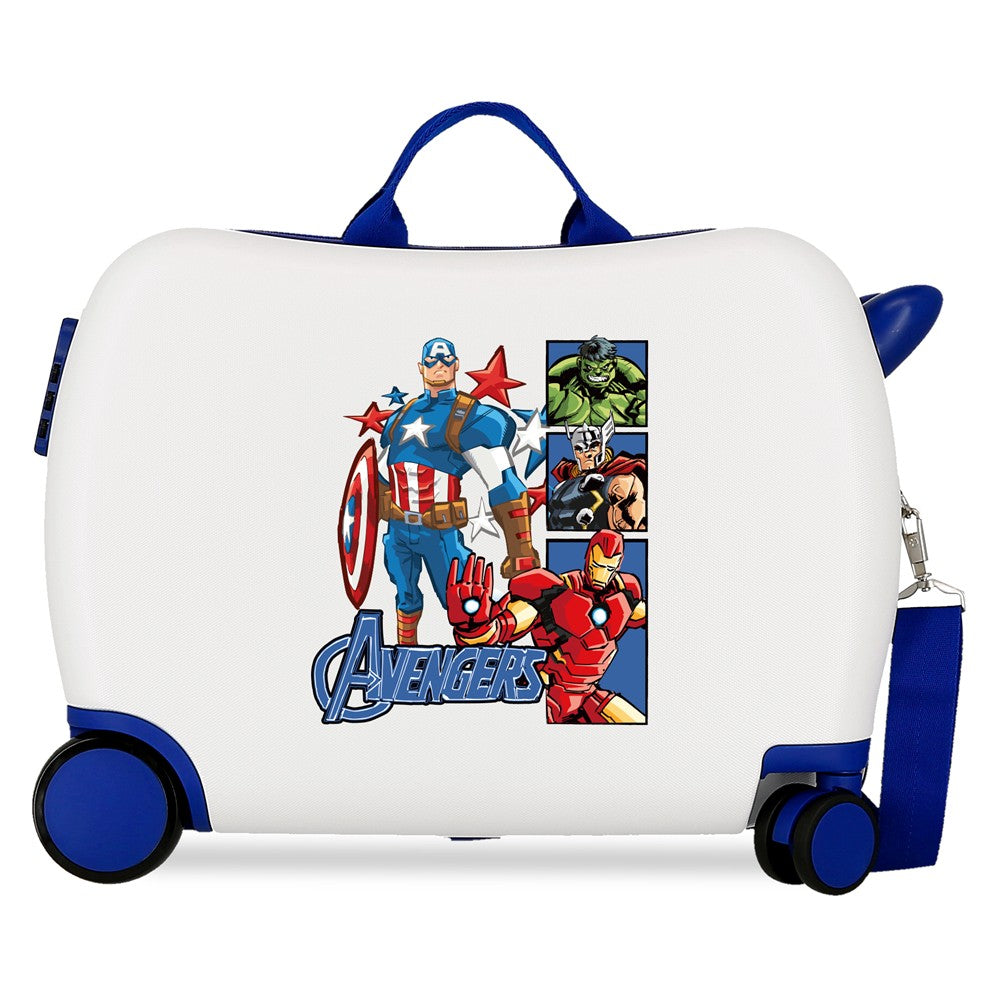 VALIGIA INFERIOREABS 4R.(2 MULTI.) 50CM. AVENGERS BIANCO-BLU C.11