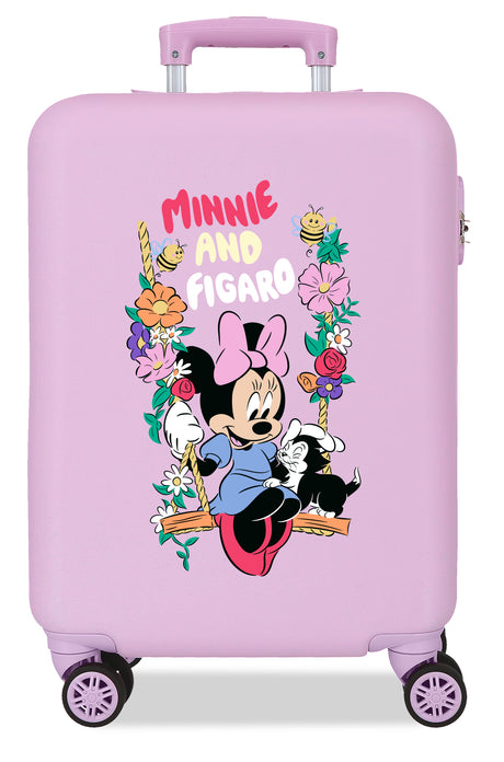 TROLLEY ABS 55CM.4R. MINNIE AND FIGARO LILA