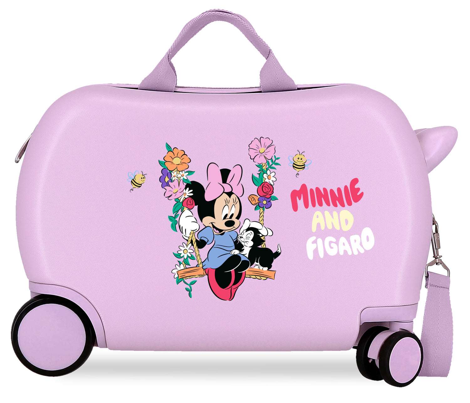 VALIGIA INFERIOREABS 4R.(2 MULTI.) 45CM. MINNIE E FIGARO LILLA